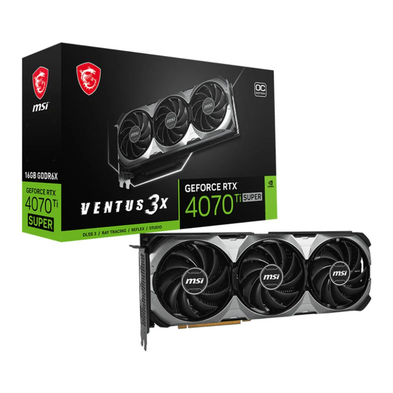 MSI GeForce RTX 4070 Ti SUPER 16GB GDDR6X VENTUS 3X OC Graphics Card - كرت شاشة
